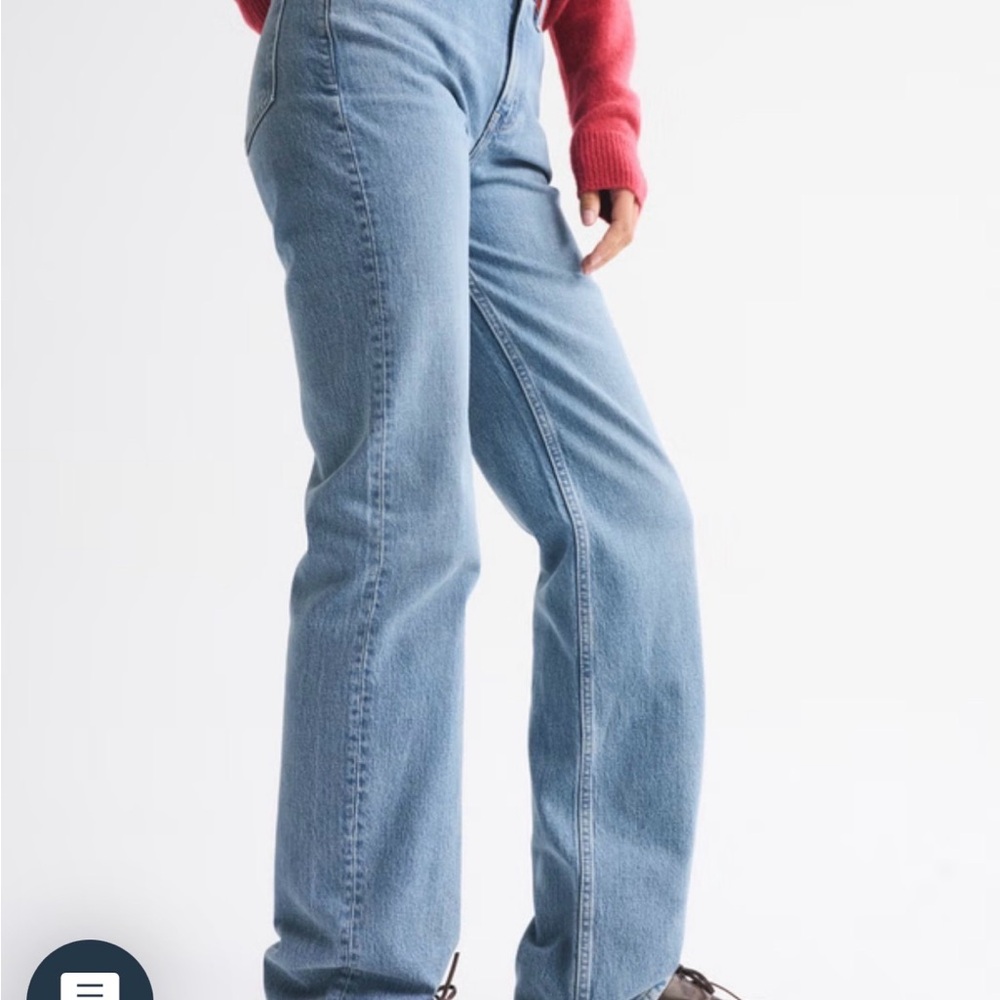 Abercrombie 90s High Rise Relaxed Embroidered Jeans - Picture 3 of 4